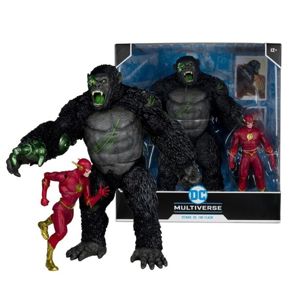 DC Multiverse Titano VS The Flash 7 inch Action Figure with Megafig 2 Pack