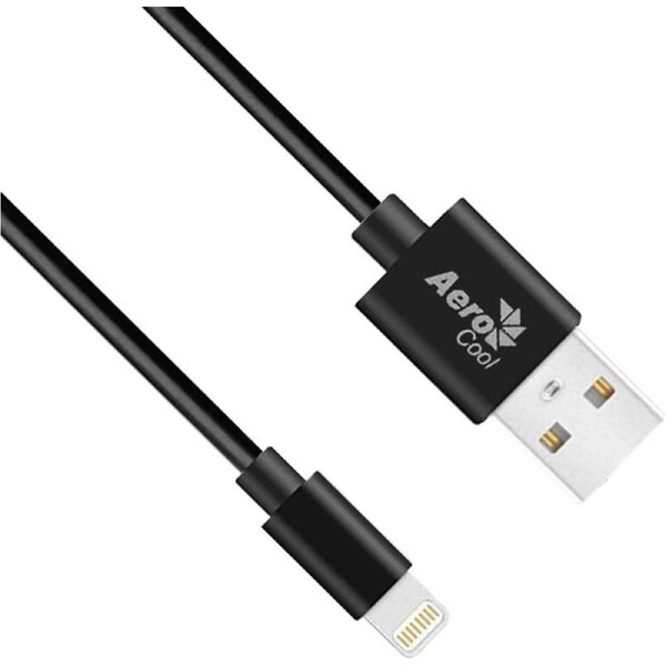 Aerocool Premium MFI 8-Pin USB to Lightning Cable Black - 1 meter