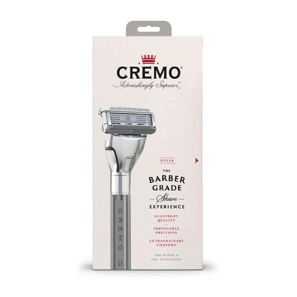 Cremo Barber Grade Razor With Blade Refills 2 Pack