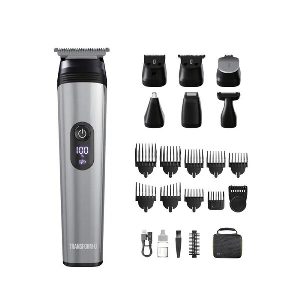 Transform-U Stainless Steel Super-Close+ Trimmer - Silver