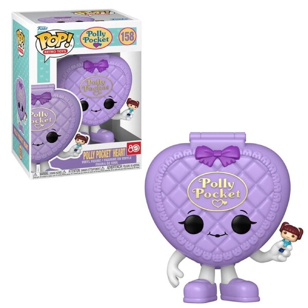 Retro Toys Mattel 80th Anniversary Polly Pocket Heart Shell Purple Funko POP! Vinyl