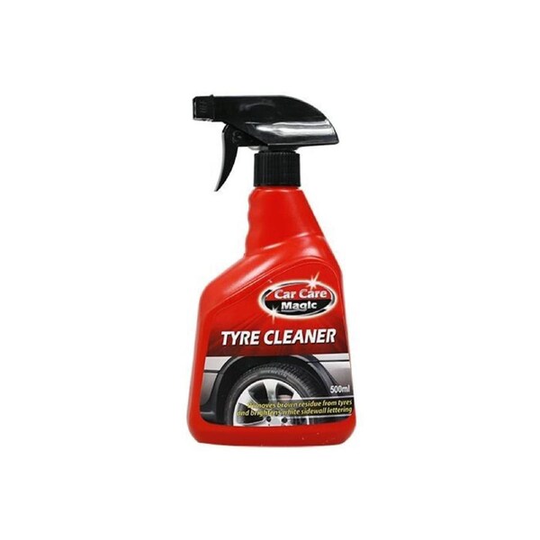 2xTyre Cleaner 500ml (PE Bottle Spray) Removes Brown Residue from Tyres