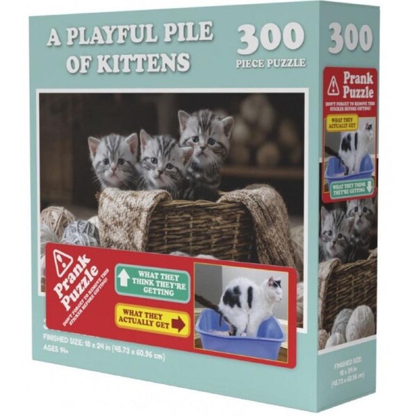 Doing Things Cats Prank 300 Piece Jigsaw