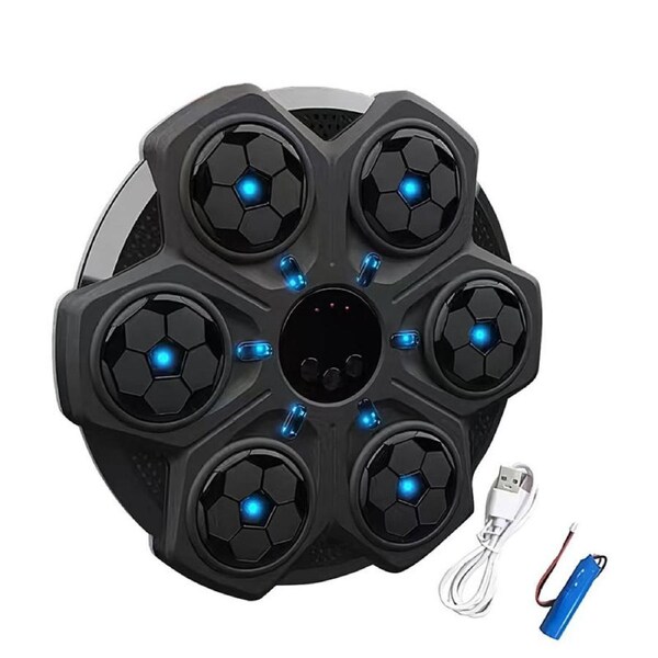 JOYBUY Catzon Punching Training Machine with Music and LED for Kids Adults-Black