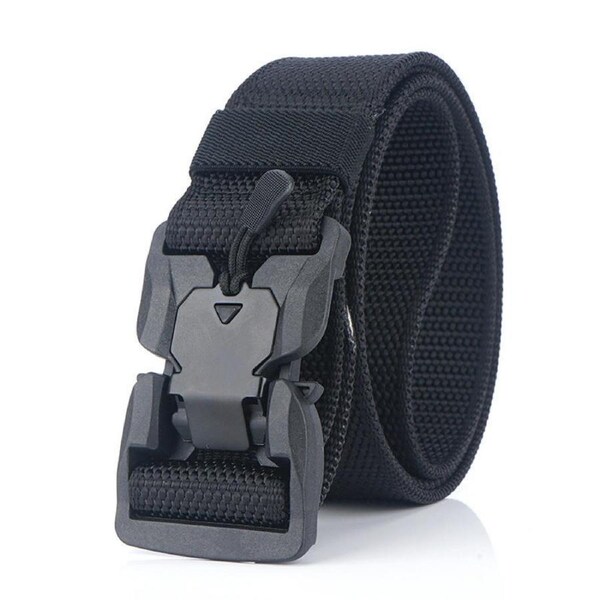JOYBUY 125cm x 3.8cm Military Tactical Belt Adjustable Nylon Belt Waist Belt Polyester Magnetic Buckle BLACK COLOR