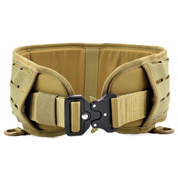 JOYBUY BT007 Molle Oxford Adjustable Tactical Waist Belt Outdoor Hunting CS Army Girdle Tactical Belt MUDCOLOR COLOR
