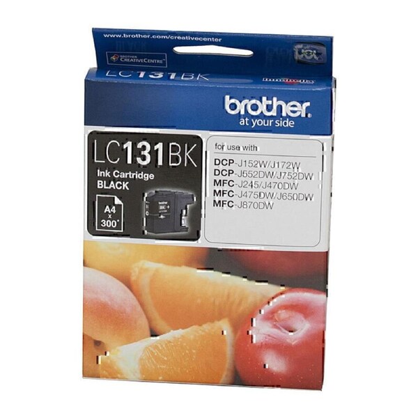 Brother LC-131BK Black Ink Cartridge- A4 x 300 Pages