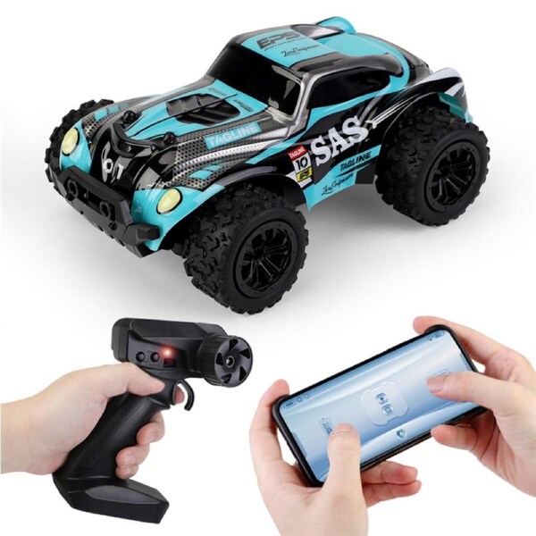 Catzon Remote Control Car 1:20 Scale Rechargeable High Speed RC Racing Toy Gifts for Kids-Blue