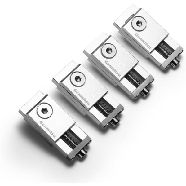 Genmitsu 4PCS Upgrade Aluminum Mini Vise Clamp Toe Clamp, High-Precision CNC Router Clamp,Size 2.2" x 0.9" x 0.8" (56 x 22 x 21mm), Low Profile