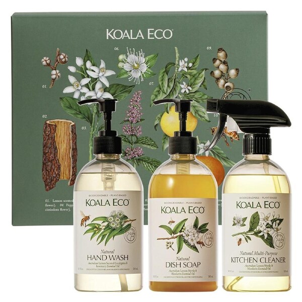 Koala Eco Gift Hand Wash Kitchen Cleaner & Dish Soap Gift Pack 3 x 500ml