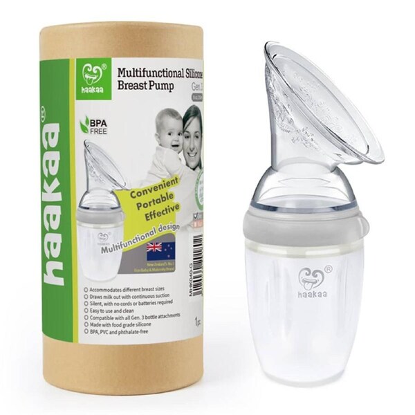 Haakaa Generation 3 Breast Pump Grey 250ml (Cap Sold Separately)