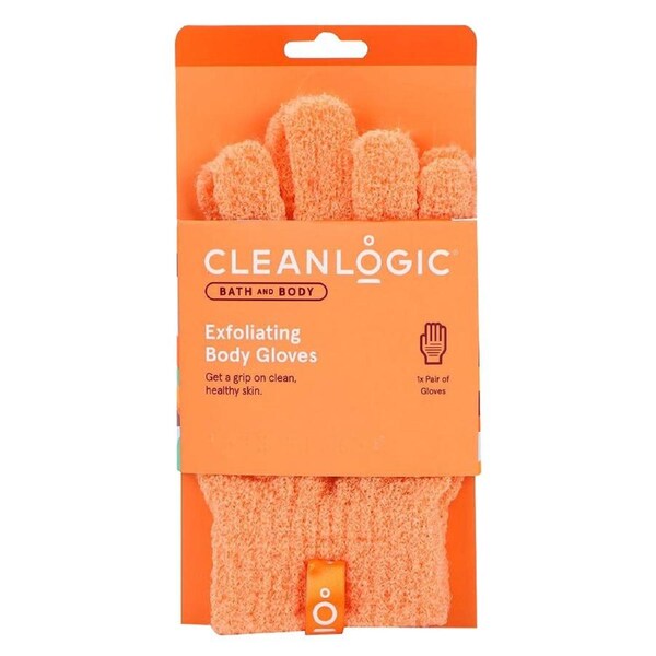 Cleanlogic Exfoliating Body Gloves 1 Pair Assorted Colours