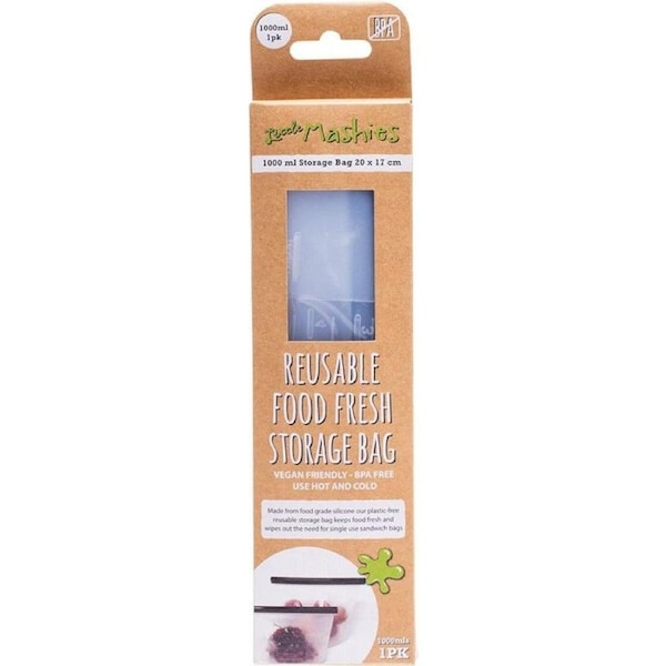 Little Mashies Reusable Food Silicone Storage Bag Large (1000ml)