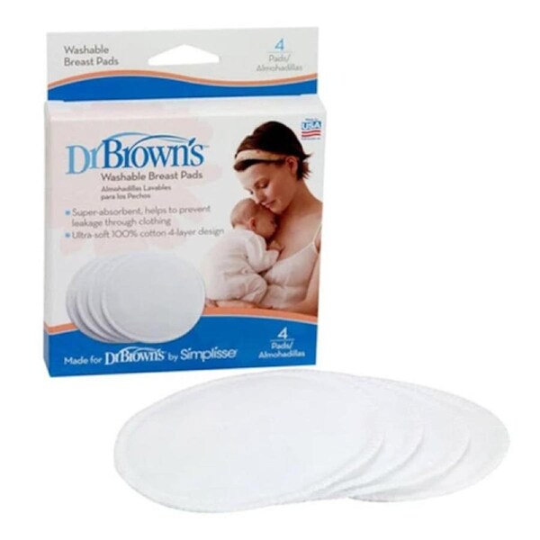 Dr Brown's Washable Breast Pads 4 Pack