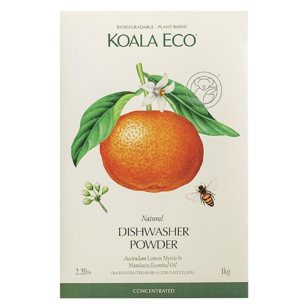 Koala Eco Natural Dishwasher Powder Lemon Myrtle & Mandarin 1kg