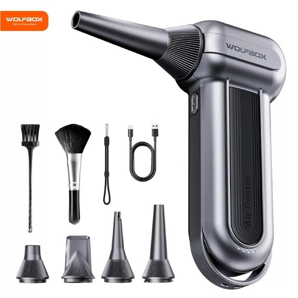 Rechargeable Air Duster Blaster Blower WOLFBOX MF100 150000RPM 3-Gear Cordless