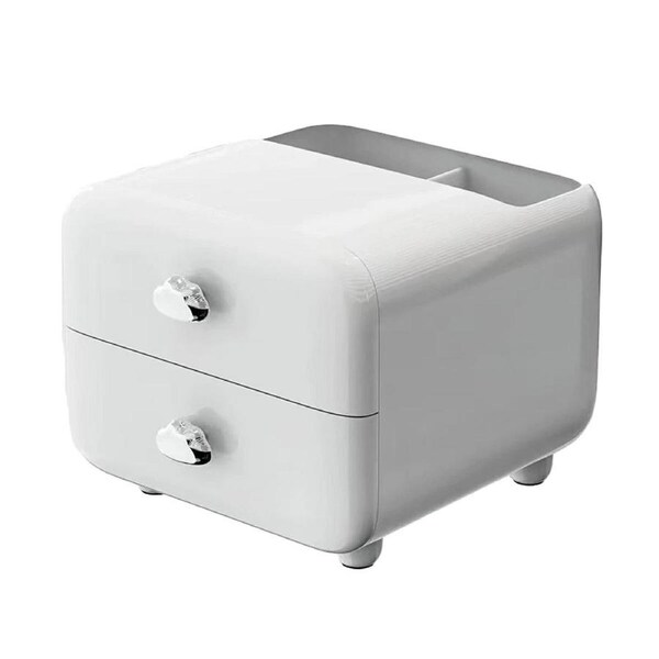 Storage Drawer Box Office Children Desk Multifunctional Desktop Organizer White