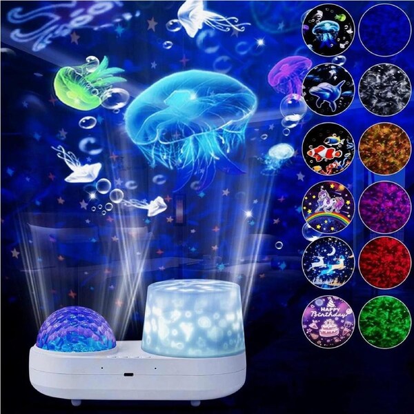 Ocean Galaxy Starry Projector with Moving Nebula Night Light Display