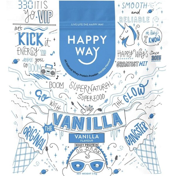 Happy Way Whey Protein Powder Vanilla 2kg