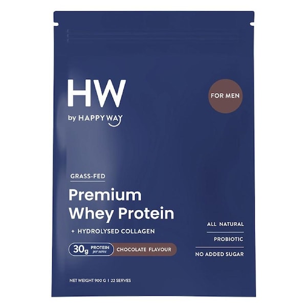 Happy Way Men's Whey Protein Powder Chocolate 900g
