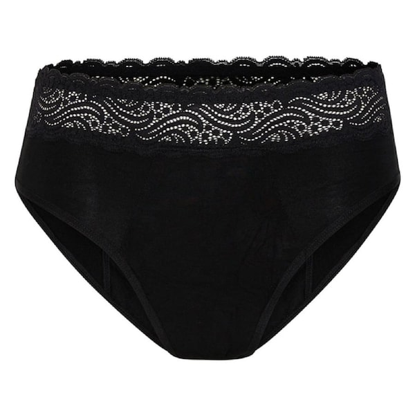 Modibodi Period Underwear Sensual High Waist Bikini Super-Overnight Black 18/2XL