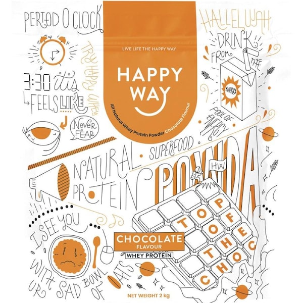 Happy Way Whey Protein Powder Chocolate 2kg