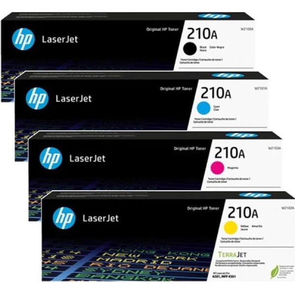 HP 210A Toner Ink Cartridge Set LaserJet TerraJet Black Cyan Magenta Yellow Original