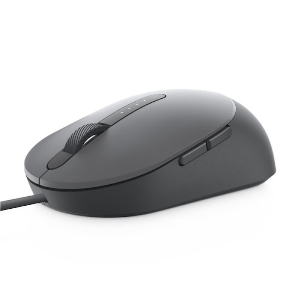 Dell Wired Laser Mouse MS3220 - Titan Gray - Cable - 3200 dpi - Scroll Wheel - Right-handed