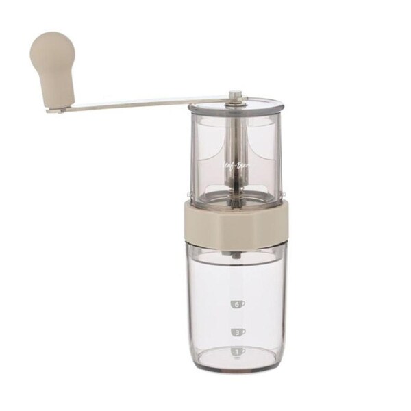 Leaf & Bean Portable Coffee Grinder Taupe & Black - 6.5x6x16.1cm