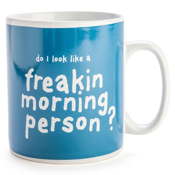MDI Giant Mug Morning Person Home/Kitchen Drinkware Coffee/Tea Mug Blue