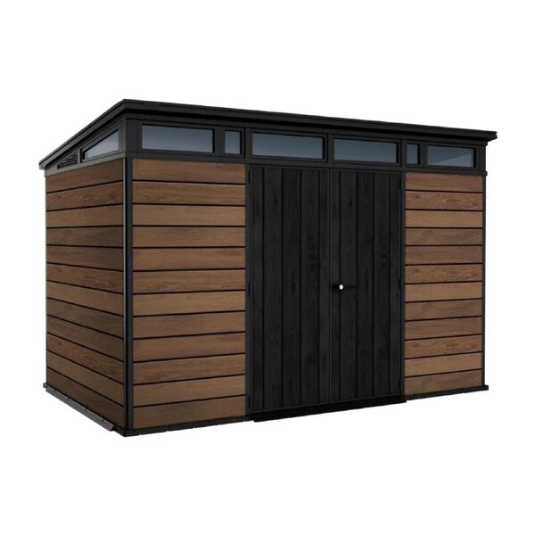 Keter Signature Pent 11x7 Shed - Walnut Look (3.4 x 2.2m)