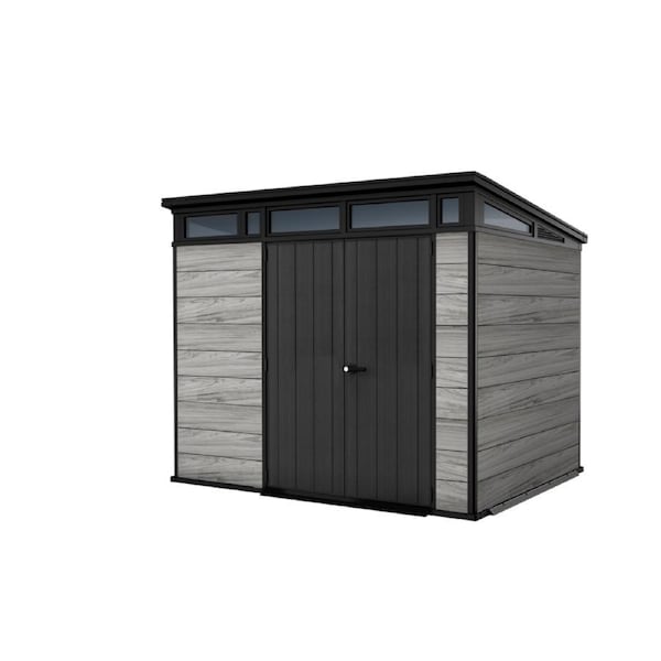 Keter Signature Pent 9x7 Shed - Stormgrey Look (2.8 x 2.2m)