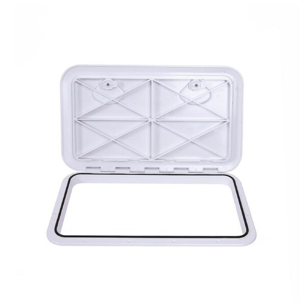 606 x 353mm White Boat Access Hatch – Marine Deck Inspection Lid for Boat, Yacht & RV Use