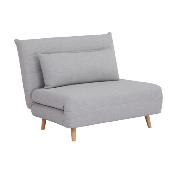 Bishop 1 Seater Sofa Futon Bed Love Seat Fabric Lounge Couch Grey
