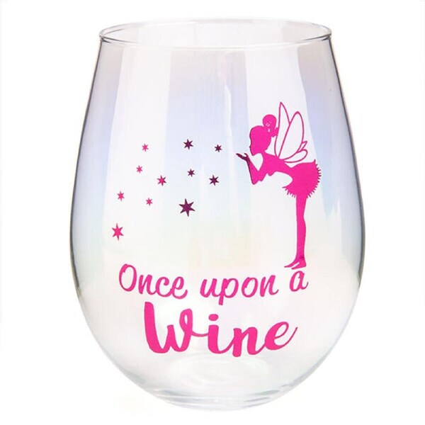 Tallulah Irid Stemless Wine Glass Once Upon Cup Fairy Tale 10x13cm Clear