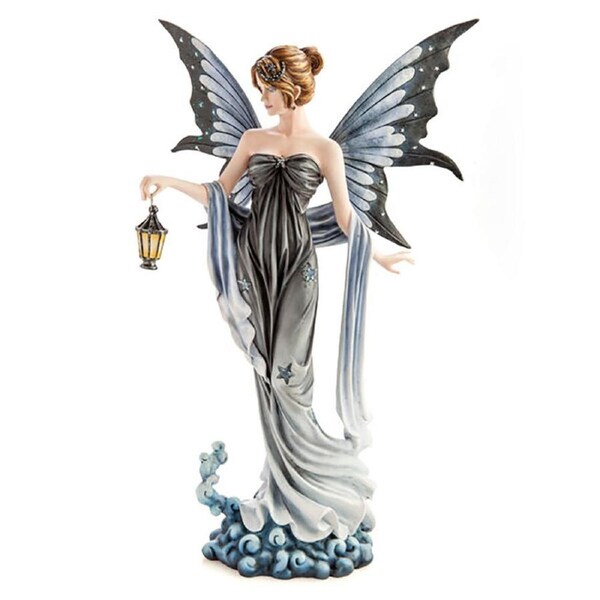 Mystical Worlds Large Fairy Star Figurine w/ Lantern Magical Decor 28x46cm