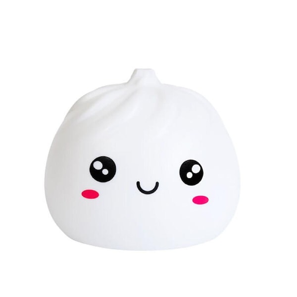 Art + Tech LED Lamp Steamed Bun Cute Night Light Desk Home Decoration 11cm