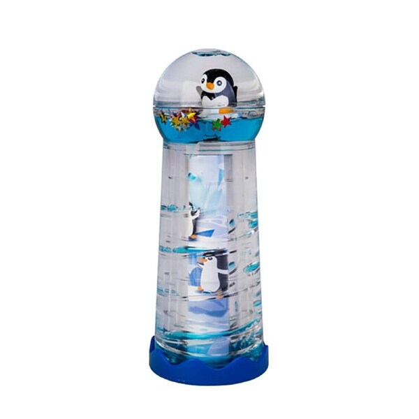 Penguin Island Liquid Timer Kaleidoscope Sensory Desk Toy Display Decor 13cm