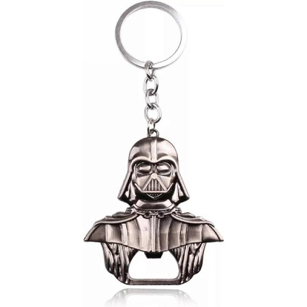 Darth Vader Bottle Opener as Keychain, Glossy Black, for Home Bar & on the Road - Fun Gift for Star Wars Fans