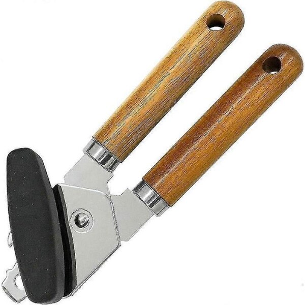 Acacia Can Opener, Dimensions: 20x6x5cm, Colour: Brown, Silver