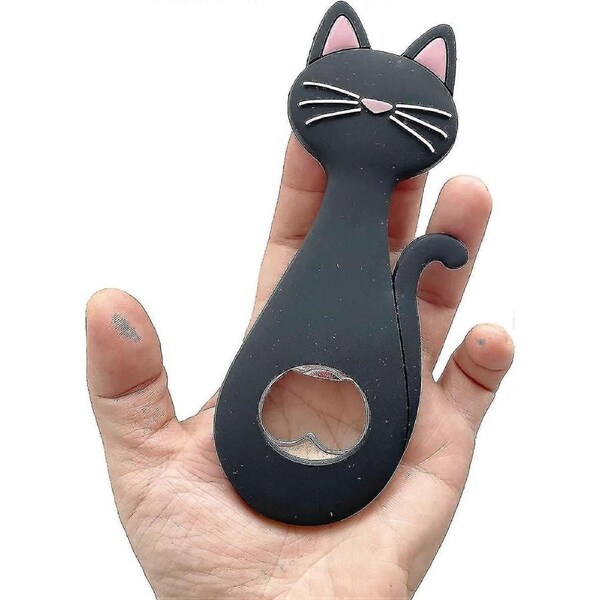 1p Creative Portable Cat Shaped Magnet Bottle Opener, Wine Beer Beverage Drinking Opener Bar Gadget Glass Beer Kitchen Tools Barware For Girls Women (