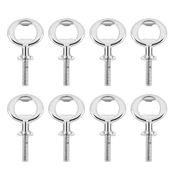 8 Pieces Bottle Opener Kit Metal Bottle Opener DIY Craft Beer Bottle Opener Stainless Steel Blank Bottle Opener