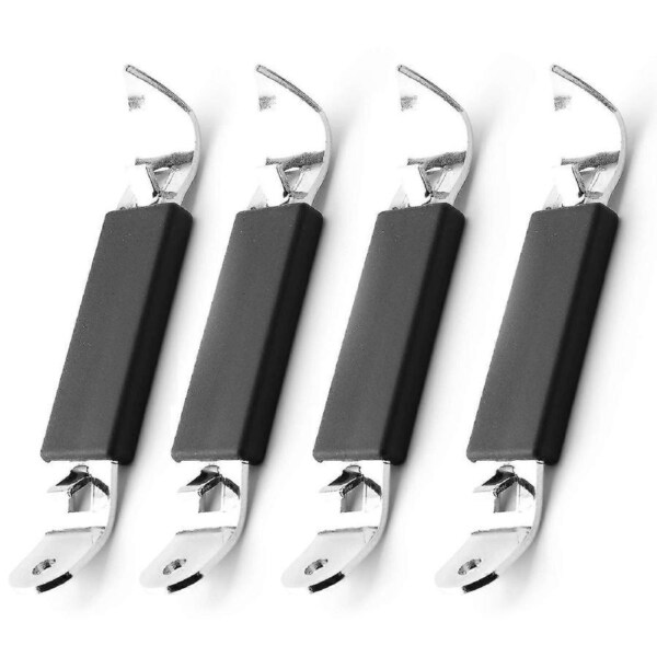 4pcs 4.33x0.9inch Magnetic Bottle Openers, Stainless Steel Manual Bottle Openers Punch Can Tapper With Magnet