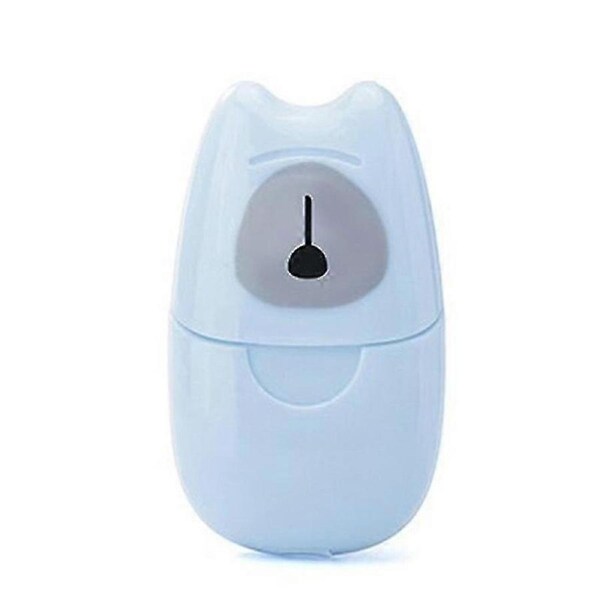 Mini Portable Travel Soap Paper Sheets Disposable4pcs-blue