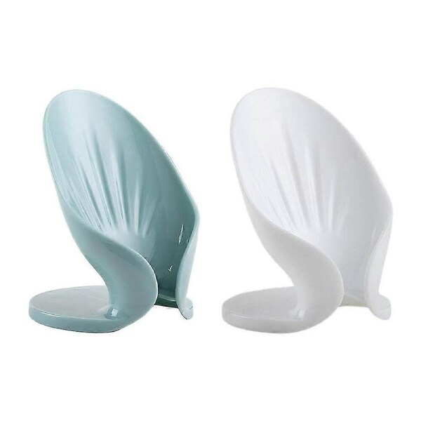 2pcs Draining Soap Tray Self Draining Soap Holder Plastic Soap Dish For Bathroom