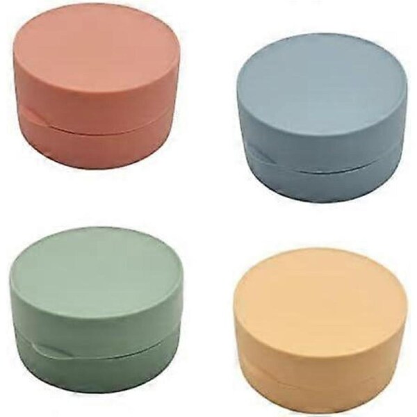 8x4.5cm Plastic Soap Box 4 Pieces Portable Travel Soap Box Waterproof Soap Holder with Lid Small Soap Storage Box for Home Outdoor Camping 4 Colors