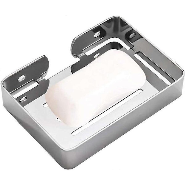 Shower Soap Holder Shower Bar 304 Stainless Steel Soap Dish Soap Saver Tray Wall Sponge Holder