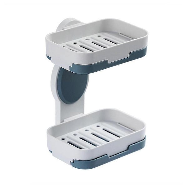 Soap Dish for Shower,Bar Soap Holder with Two Modes, Soap Holder for Shower Wall Double Layer for Bathroom