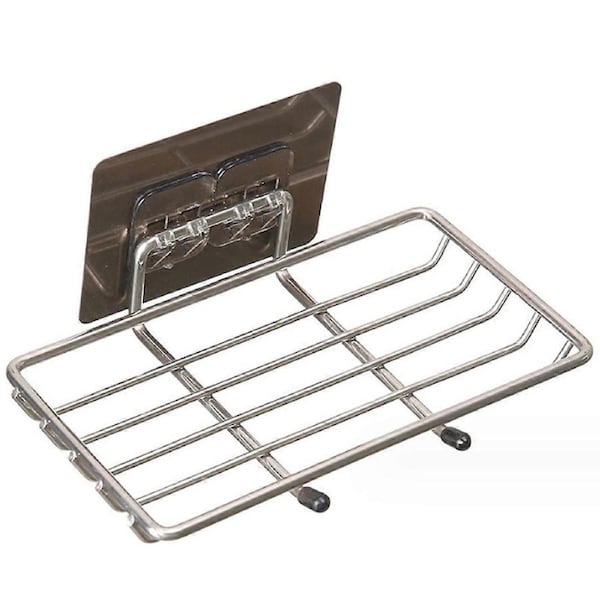 Soap Dish Holder, No Drilling, Wall Mounted Soap Holder Soap Tray Bar Soap Sponge Holder