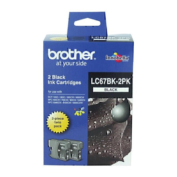 Brother LC67 Black Twin Pack